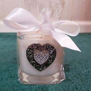 SOLD-SWAROVSKI STUDDED HEART LUX FRAGRANCE CANDLE